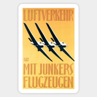 JUNKERS Aircraft Germany Air Transport Vintage Airplane Sticker